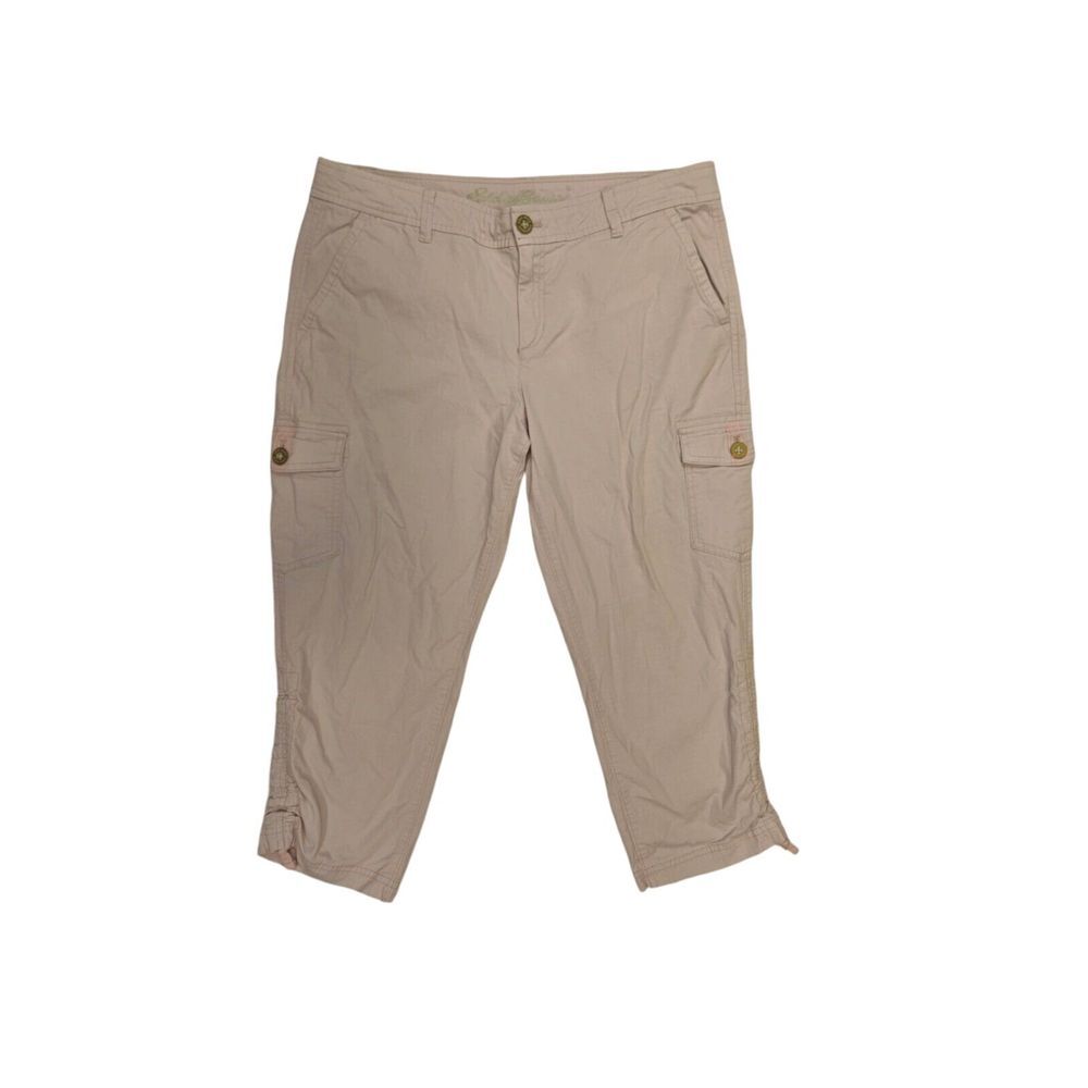 Eddie Bauer Women 10 Petite Pale Pink Crop Cargo Pants